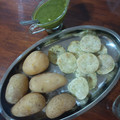 El cooksnap de Noemí cuando hizo Rodajas de merluza frita con papas nuevas y mojo verde.