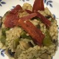 El cooksnap de Annuska Perera cuando hizo Timbal de arroz con champiñones espárragos y crujiente de jamón.