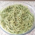 El cooksnap de Roberto marin diaz cuando hizo Espaguetis con salsa de espinacas.