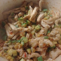 El cooksnap de Lezlhy Reynaga cuando hizo Calabacitas con pollo y elote a mi estilo. 😋😋.