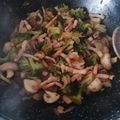 El cooksnap de Francisco José Merino Pastor cuando hizo Brócoli con champiñones y gambas.
