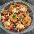 Cooksnap dari Audiza Luthffia untuk resep Ayam karage dan tofu (tahu sutra) saus telur asin