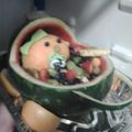 jennifer.batorson's cooksnap of when they made watermelon baby cradle.