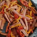 El cooksnap de Yessenia AG cuando hizo Fajitas de salchicha.