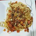 El cooksnap de María Belén Juan cuando hizo Spaghetti con Verduras 🥬🥕🍅.