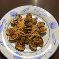 El cooksnap de Tamari Serrano Araujo cuando hizo Espaguetis con gambas y almejas🍝.