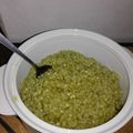 El cooksnap de Margarita cuando hizo Mote al cilantro.