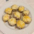 El cooksnap de Aliciagg cuando hizo Champiñones rellenos de Jamón, con Bechamel gratinados😋🍽.