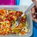El cooksnap de mora cupe cuando hizo Couscous con verduras y atún.