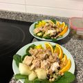 El cooksnap de Diego González LLamas cuando hizo Poke Cítrico de Salmón y Aguacate.