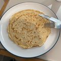 Lydia's cooksnap of when they made American-style pancakes.