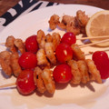El cooksnap de Celeste Gámez cuando hizo Mini brochetas de tomates cherry y gambas marinadas.