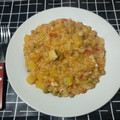 El cooksnap de Caritho Yriarte cuando hizo Guiso de arroz con pollo.