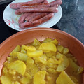 El cooksnap de Sara Sebastián Muñoz cuando hizo Salchichas frescas al vino con patatas en su salsa.
