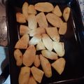 El cooksnap de Maria cuando hizo Mis papas al horno: crocantes por fuera y blanditas por dentro.