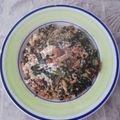 El cooksnap de Cristina cuando hizo Bulgur con espinacas y queso de cabra.