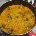 El cooksnap de Ferriz Nicolas Sonia cuando hizo Fideos a la cazuela con costilla de cerdo y toque de almendra.