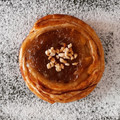 El cooksnap de Toni Martín cuando hizo Espiral de hojaldre relleno de crema de melocotón y chocolate.