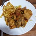 El cooksnap de Manu Silva cuando hizo Pollo en salsa de cebolla.
