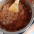 El cooksnap de Esther Soto cuando hizo Boloñesa de soya.