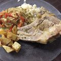 El cooksnap de Nadia Martin cuando hizo Carre de cerdo a la mostaza y limón con arroz.