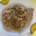El cooksnap de Laura cuando hizo Arroz integral con quinoa roja, jamón serrano y ajetes 😋.
