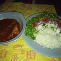 Ameenah Saidu's cooksnap of when they made Rice and stew with salad.