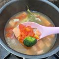 Cooksnap dari Araminta Setyawati untuk resep Sup ikan salmon segeerrr (MPASI) 1 tahun ke atas