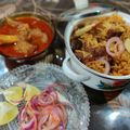 Shweta Bajaj's cooksnap of when they made Mutton Curry and Mutton pulao.