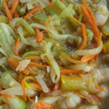 El cooksnap de Silvana Ruiz cuando hizo Spaghetti de calabacín con gambas estilo asiático.