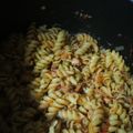 El cooksnap de Alicia Rivarola cuando hizo Fideos rojos con atún.