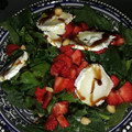 El cooksnap de Javier García cuando hizo Ensalada de espinacas baby y fresas.