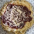 El cooksnap de Albitta Maya Redondo cuando hizo Salsa para pasta con Bovril, pasta de tomate y malta.