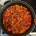 El cooksnap de Jose Alfonso cuando hizo Cazuela de garbanzos con chorizo y pasas en olla rápida.