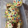El cooksnap de Romi Acuña cuando hizo Cookies de manteca con chips de chocolate y rocklets.