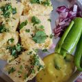 Ronit Tayal का कुकस्नैप जब उन्होंने सूजी वेज ढोकला (Suji veg dhokla recipe in hindi) बनाया था।