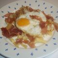 El cooksnap de Kiko cuando hizo Huevos estrellados con virutas de jamón.
