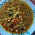 El cooksnap de Marga cuando hizo Sopa de verduras con fideos y garbanzos.