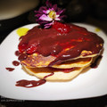 El cooksnap de Zaida TC @alquimiasfood cuando hizo Pancakes con fresas y chocolate.