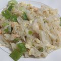 El cooksnap de Álvaro cuando hizo Fideos de arroz con verduras y gambas (estilo chino).