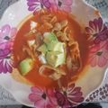 El cooksnap de Maggie Ibarra cuando hizo Sopa de tortilla.
