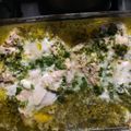 El cooksnap de Monica Riffo cuando hizo Salmón al perejil.
