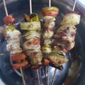 El cooksnap de Francisco Castillo cuando hizo Brochett de pollo.