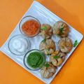 Seema gupta का कुकस्नैप जब उन्होंने मलाई मोमोज और स्टीम्ड मोमोज (malai momos aur steamed momos recipe in Hindi) बनाया था।