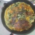 El cooksnap de william ortega cuando hizo Torta plátano con espinaca y queso.