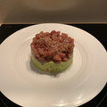 El cooksnap de Rocio Blanco Martínez cuando hizo Tartar de atún sobre una base de guacamole.