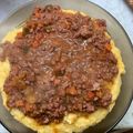 El cooksnap de Malila cuando hizo Polenta con salsa boloñesa.