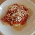 El cooksnap de Cintia Villasboa cuando hizo Sorrentinos de espinaca, muzzarella y jamón.