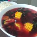 Cooksnap dari Ayodhya untuk resep Sayur bening jagung bayem merah