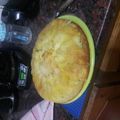 El cooksnap de Laura Pizarro cuando hizo Torta de manzana invertida.